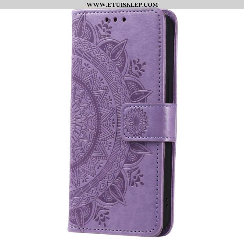 Etui Folio do Sony Xperia 5 IV z Łańcuch Mandala Słoneczna Na Ramiączkach